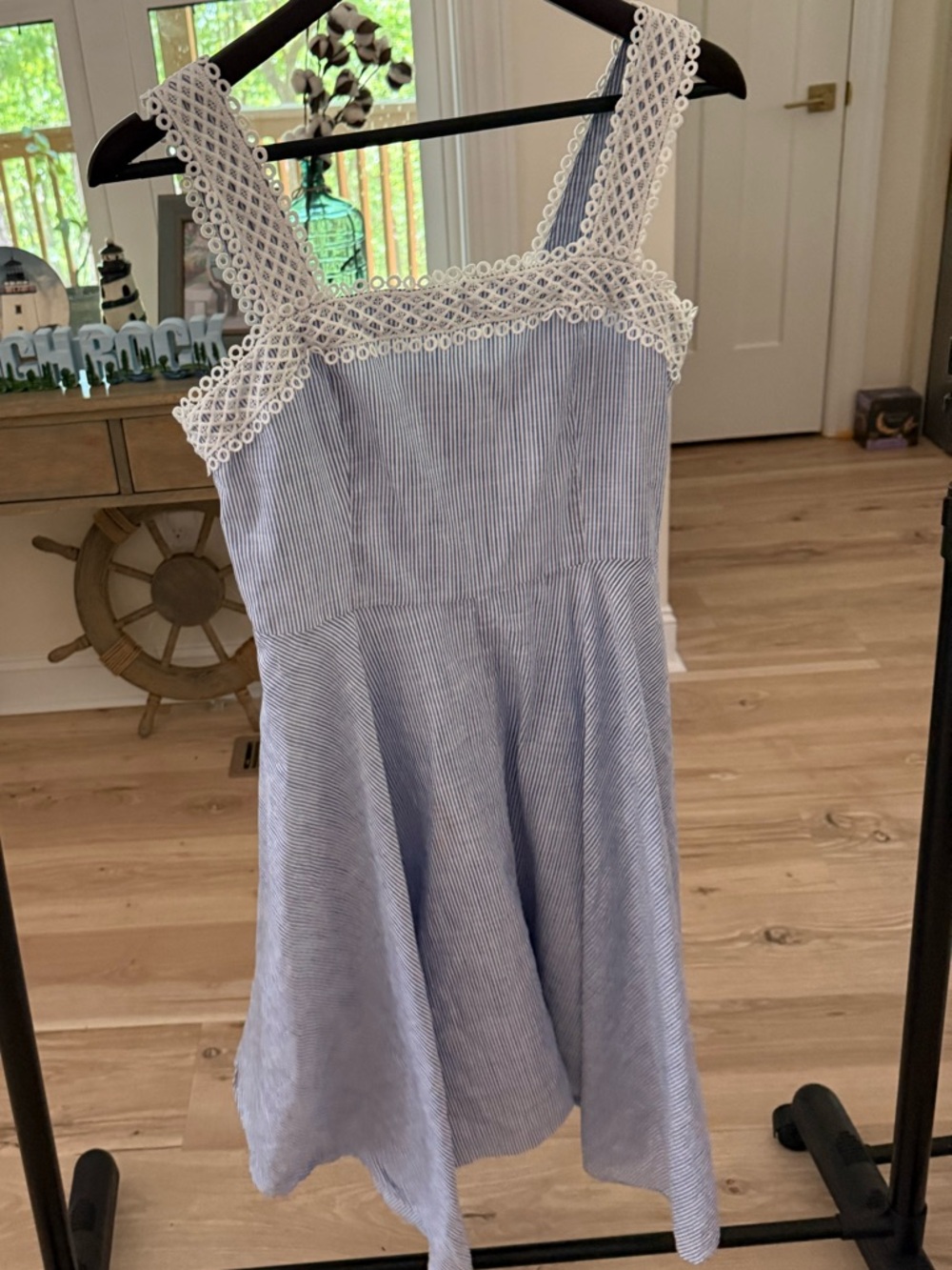 Adorable Ivanka Trump Blue and White Striped Sundress - Size 2